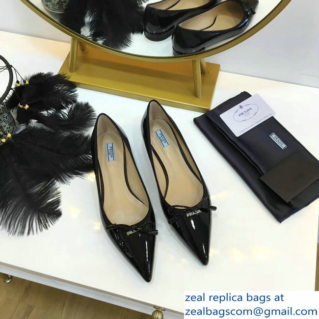 Prada Ballerinas Flats Black with Bow 2019