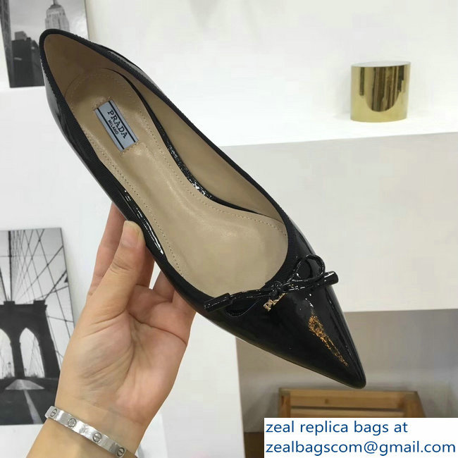 Prada Ballerinas Flats Black with Bow 2019 - Click Image to Close