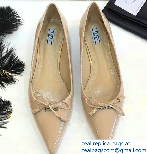 Prada Ballerinas Flats Nude with Bow 2019 - Click Image to Close