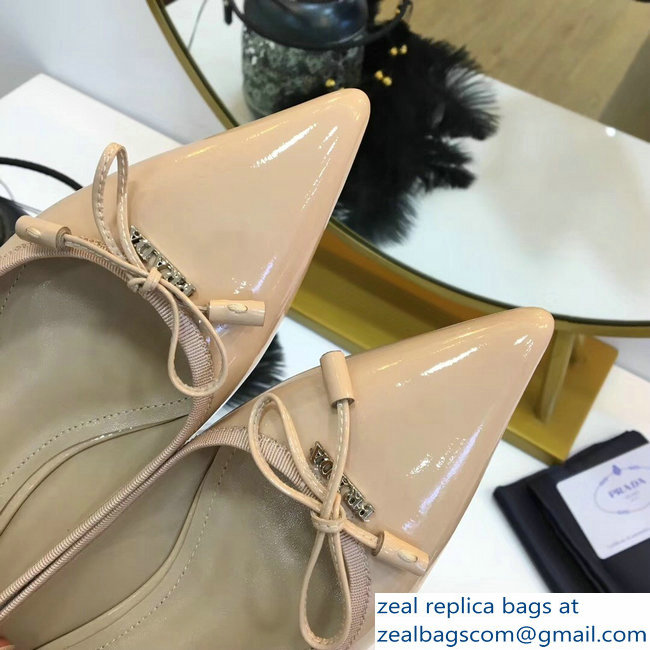 Prada Ballerinas Flats Nude with Bow 2019 - Click Image to Close