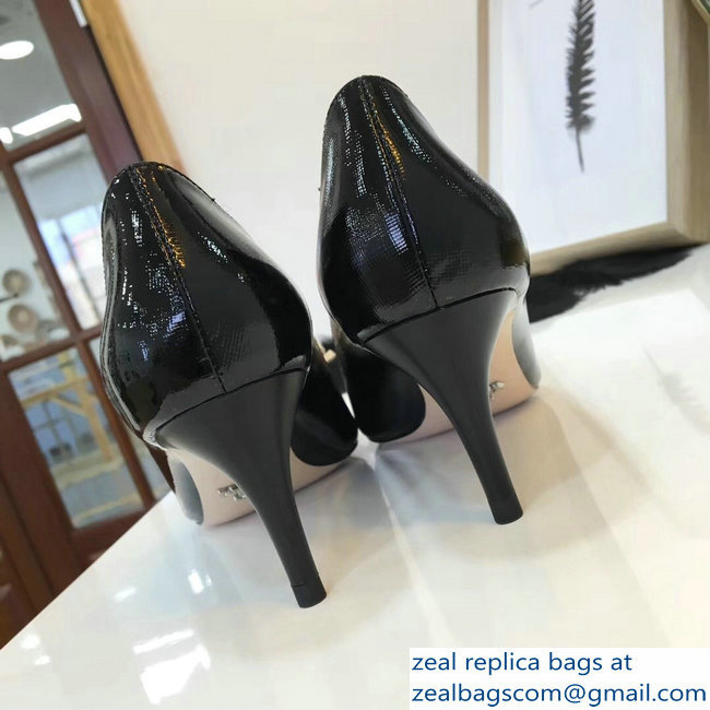 Prada Mid-Heel Pumps Black with Bow 2019 - Click Image to Close