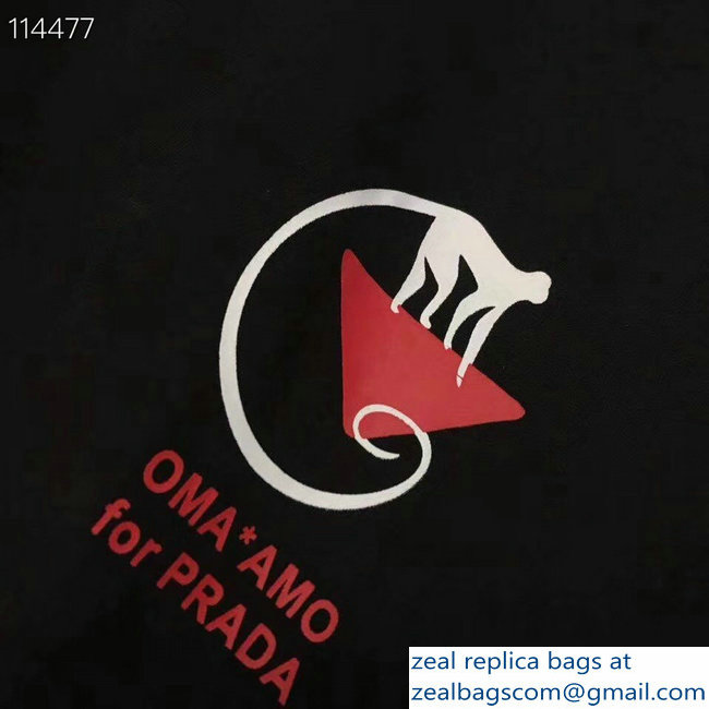 Prada OMA*AMO for PRADA Print T-shirt Black 2019 - Click Image to Close