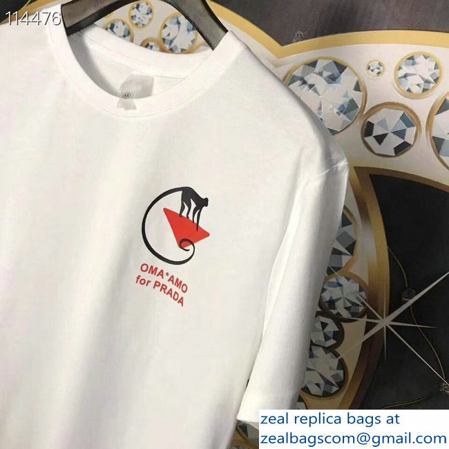 Prada OMA*AMO for PRADA Print T-shirt White 2019