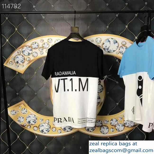 Prada Pradamalia Cotton T-shirt Black/White 2019