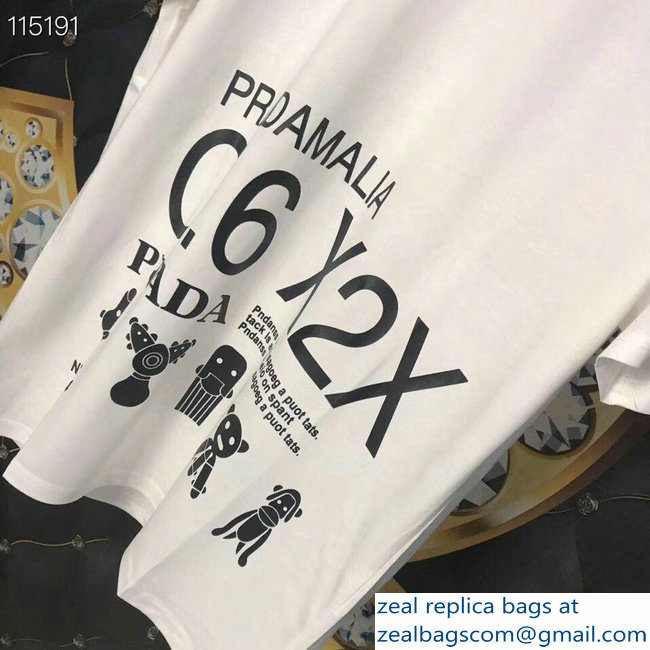 Prada Pradamalia Cotton T-shirt White 2019