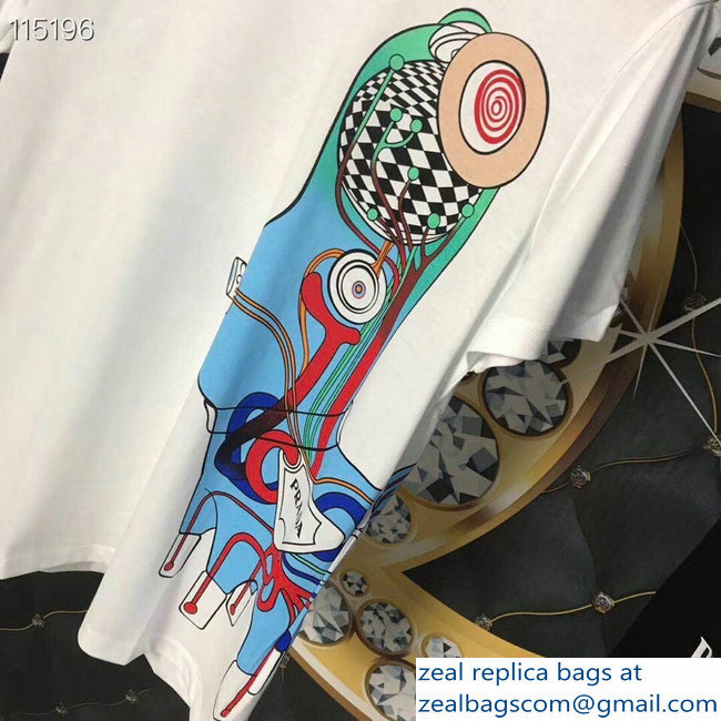 Prada Pradamalia Cotton T-shirt White/Multicolor 2019