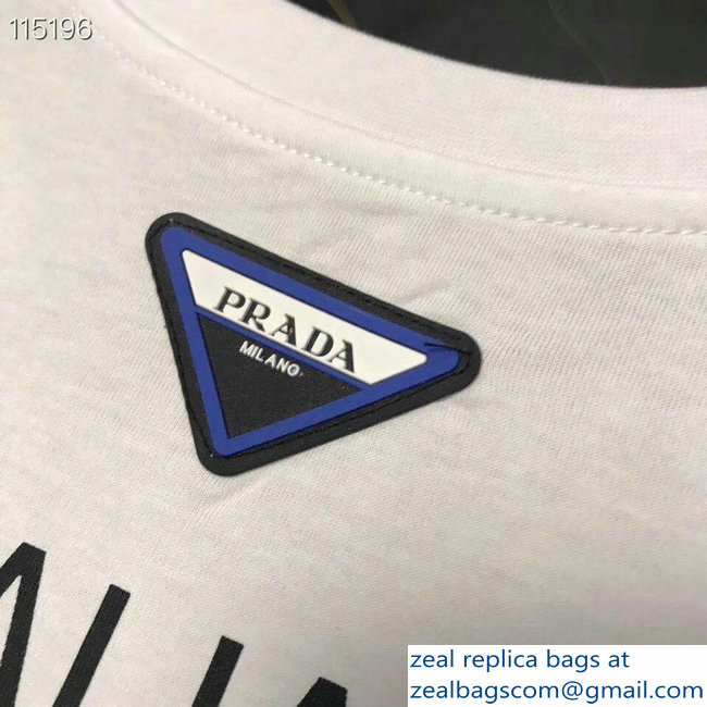 Prada Pradamalia Cotton T-shirt White/Multicolor 2019