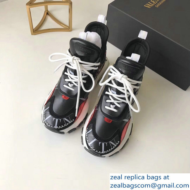 Valentino Bounce Low-top Sneakers Black 2019 - Click Image to Close