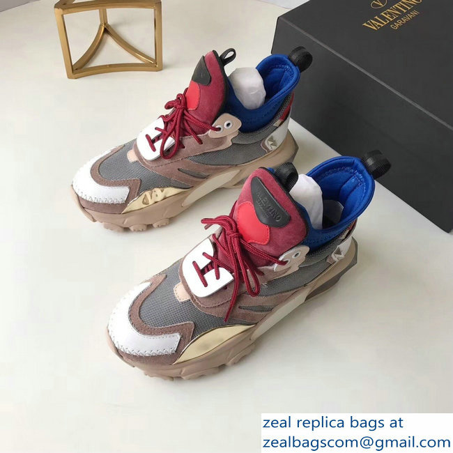 Valentino Bounce Low-top Sneakers Camel 2019 - Click Image to Close