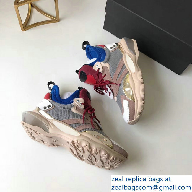 Valentino Bounce Low-top Sneakers Camel 2019 - Click Image to Close