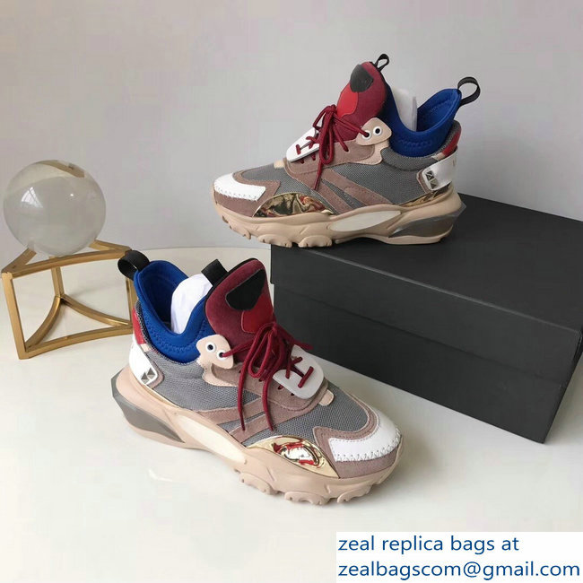 Valentino Bounce Low-top Sneakers Camel 2019 - Click Image to Close