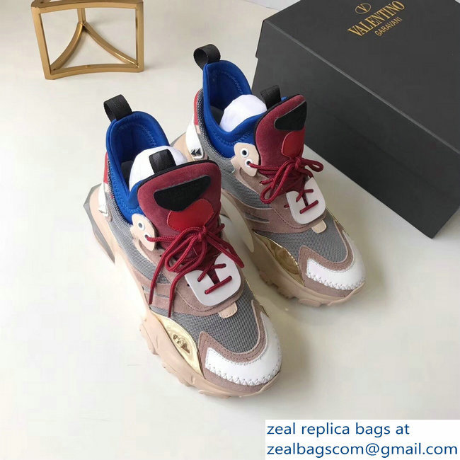 Valentino Bounce Low-top Sneakers Camel 2019 - Click Image to Close