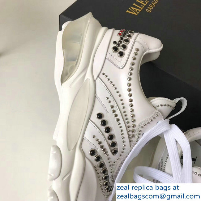 Valentino Bounce Low-top Sneakers Studs White 2019