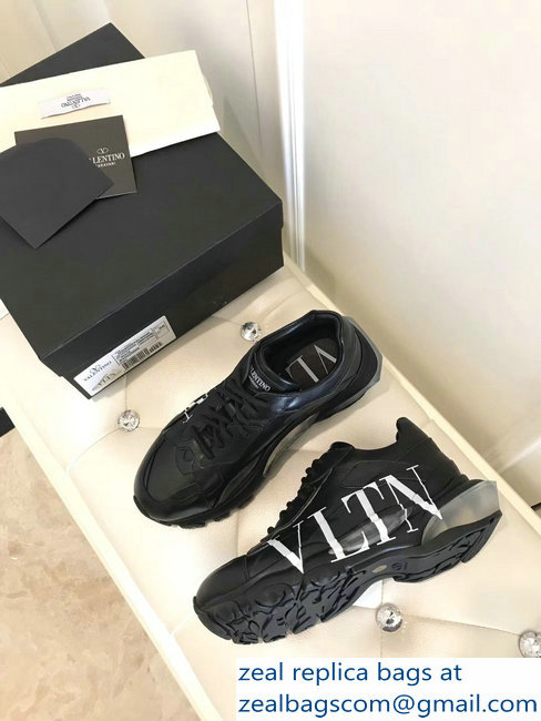 Valentino Bounce Low-top Sneakers VLTN Black 2019 - Click Image to Close