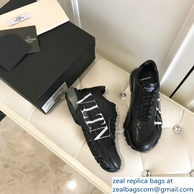 Valentino Bounce Low-top Sneakers VLTN Black 2019 - Click Image to Close