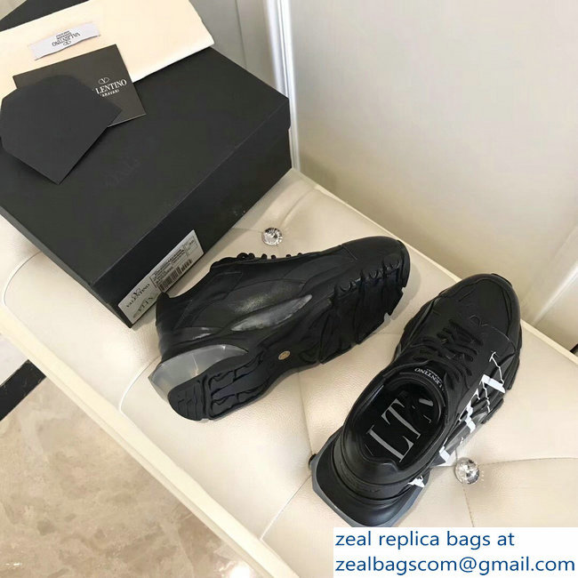 Valentino Bounce Low-top Sneakers VLTN Black 2019 - Click Image to Close