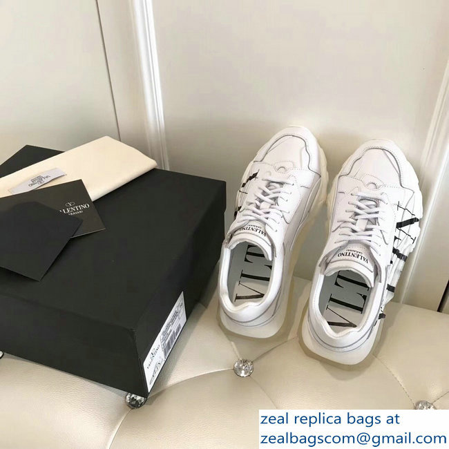 Valentino Bounce Low-top Sneakers VLTN White 2019 - Click Image to Close