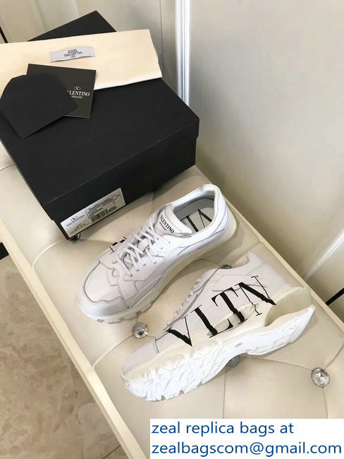 Valentino Bounce Low-top Sneakers VLTN White 2019 - Click Image to Close