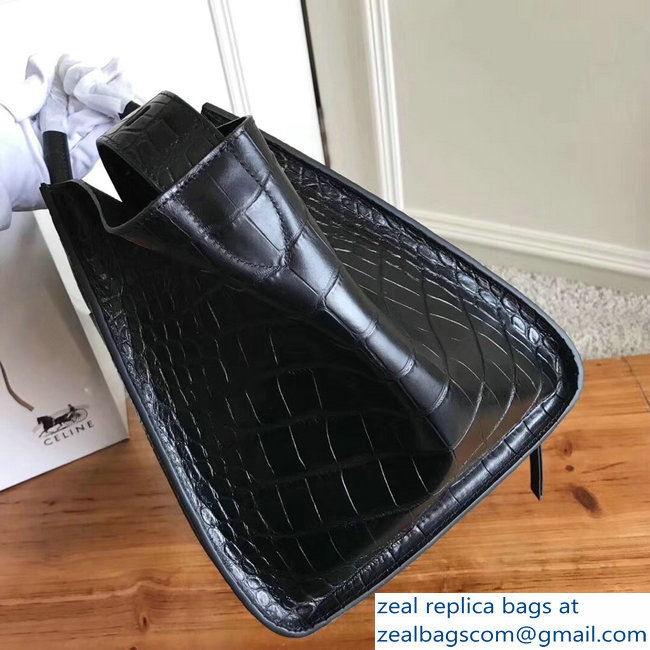 celine crocodile pattern phantom luggage black - Click Image to Close