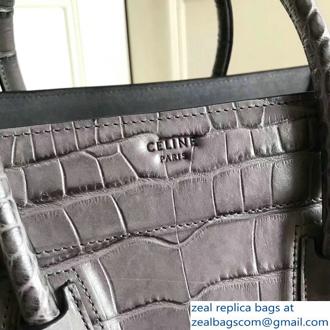 celine crocodile pattern phantom luggage gray - Click Image to Close