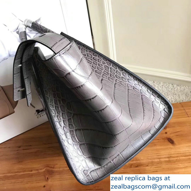 celine crocodile pattern phantom luggage gray