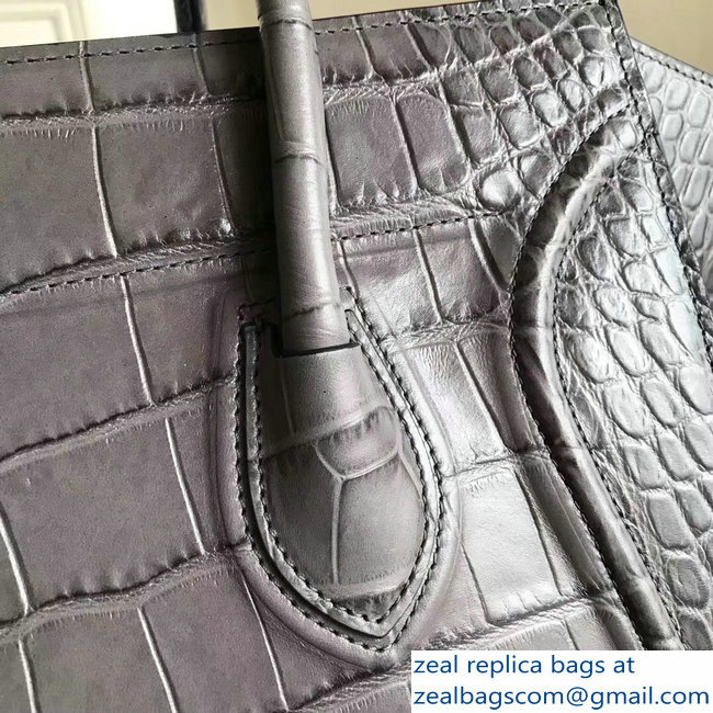 celine crocodile pattern phantom luggage gray