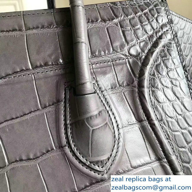 celine crocodile pattern phantom luggage gray - Click Image to Close