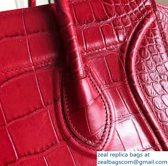 celine crocodile pattern phantom luggage red - Click Image to Close