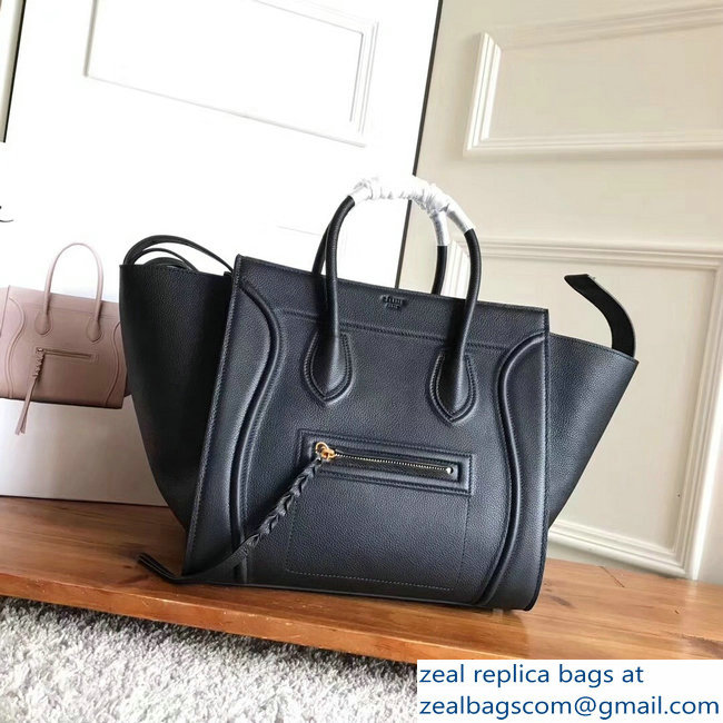 celine grained calfskin phantom luggage black - Click Image to Close