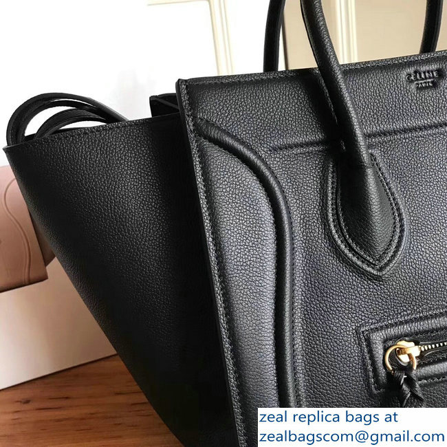 celine grained calfskin phantom luggage black