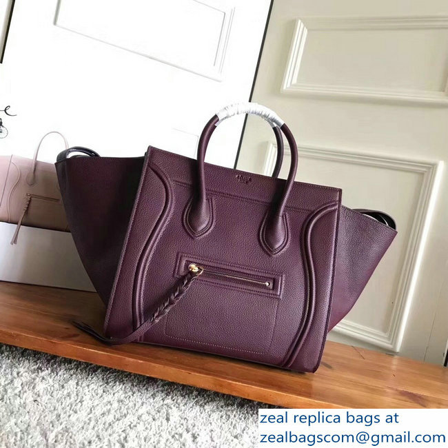 celine grained calfskin phantom luggage burgundy