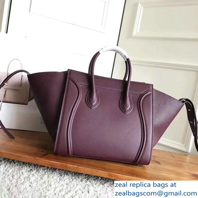 celine grained calfskin phantom luggage burgundy