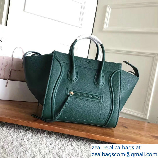 celine grained calfskin phantom luggage green