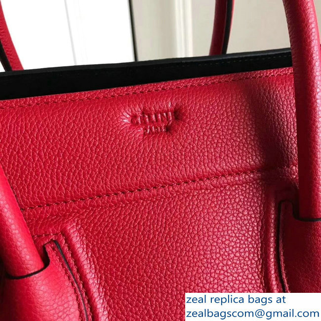 celine grained calfskin phantom luggage red/black