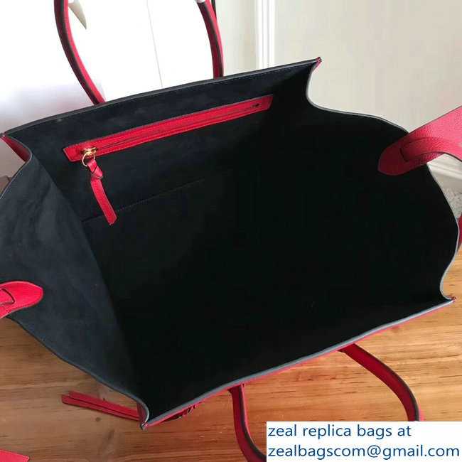 celine grained calfskin phantom luggage red/black