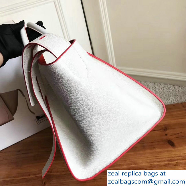 celine grained calfskin phantom luggage white/red