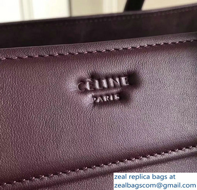 celine smooth calfskin phantom luggage burgundy - Click Image to Close