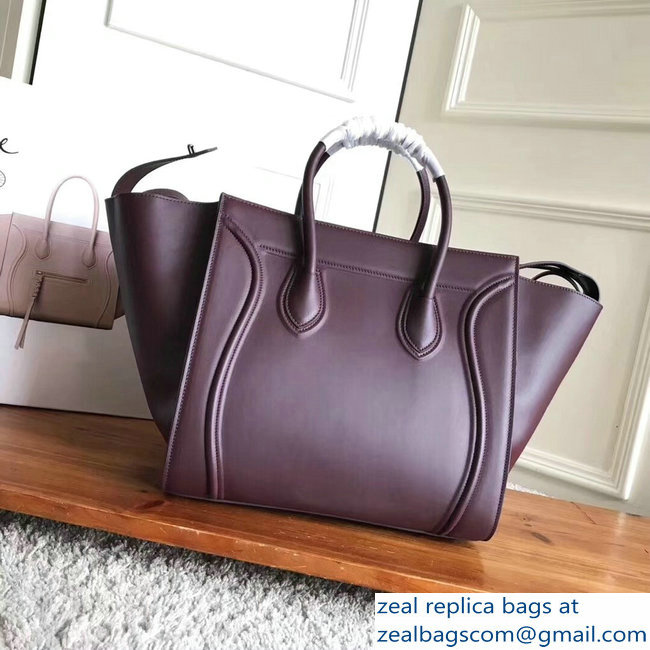 celine smooth calfskin phantom luggage burgundy