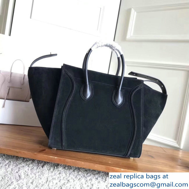 celine suede phantom luggage black