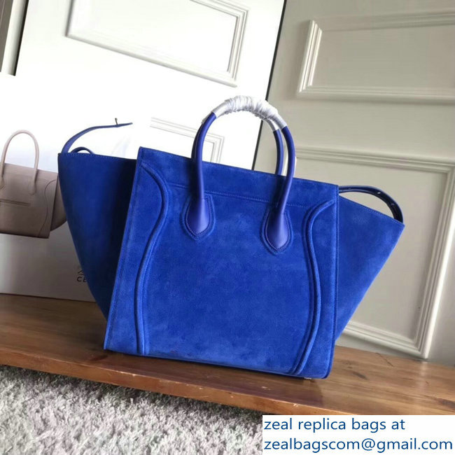 celine suede phantom luggage blue