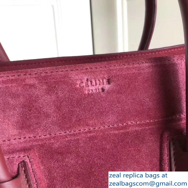 celine suede phantom luggage burgundy