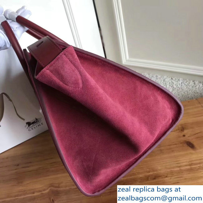 celine suede phantom luggage burgundy