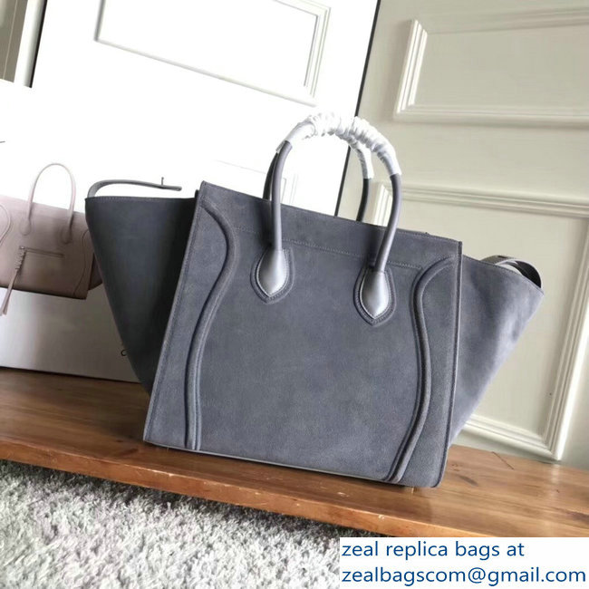 celine suede phantom luggage gray