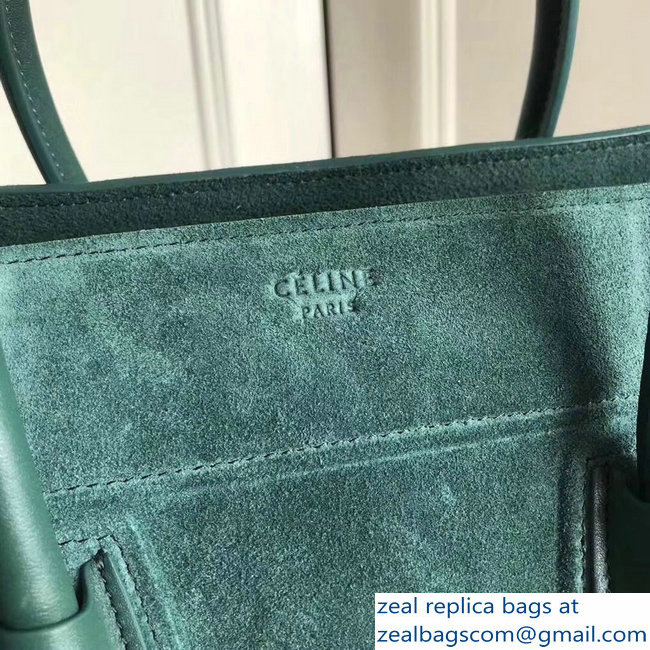 celine suede phantom luggage green