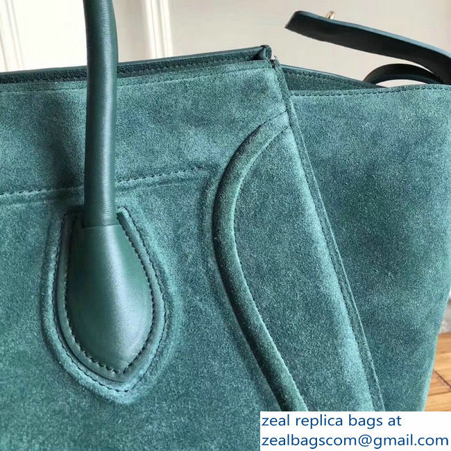 celine suede phantom luggage green