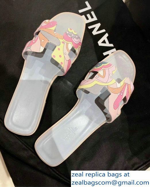 hermes flower printed oran slippers 01 2019