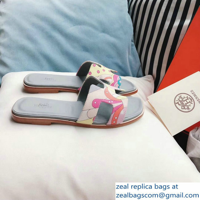 hermes flower printed oran slippers 01 2019 - Click Image to Close
