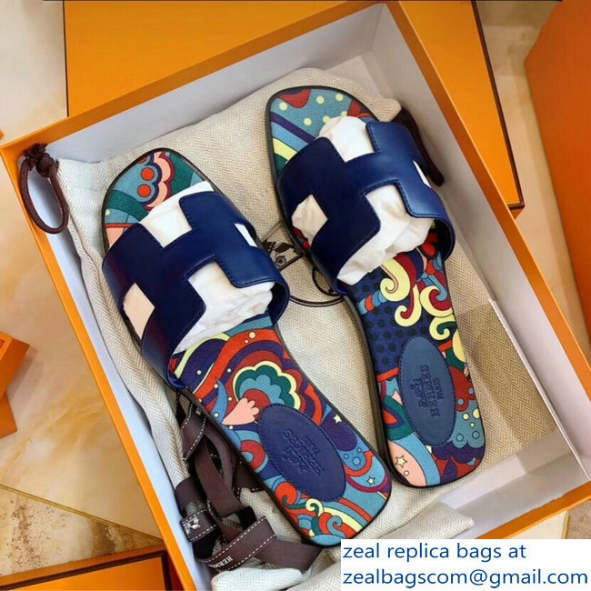 hermes flower printed oran slippers 02 2019 - Click Image to Close