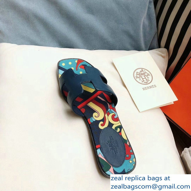 hermes flower printed oran slippers 02 2019 - Click Image to Close