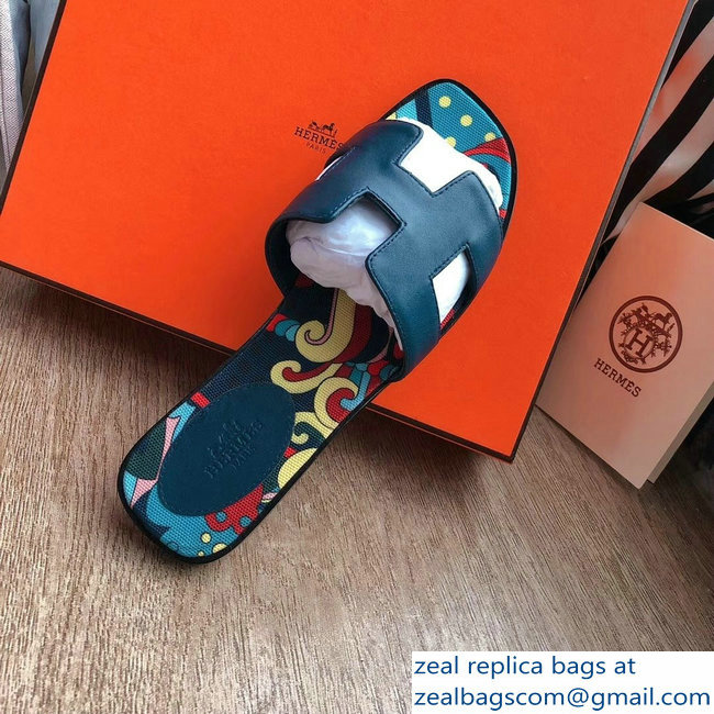 hermes flower printed oran slippers 02 2019 - Click Image to Close